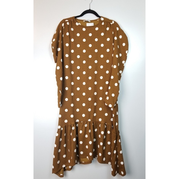 [SOLD]NWT Zara Size M Polka Dot Midi Dress - Picture 6 of 6